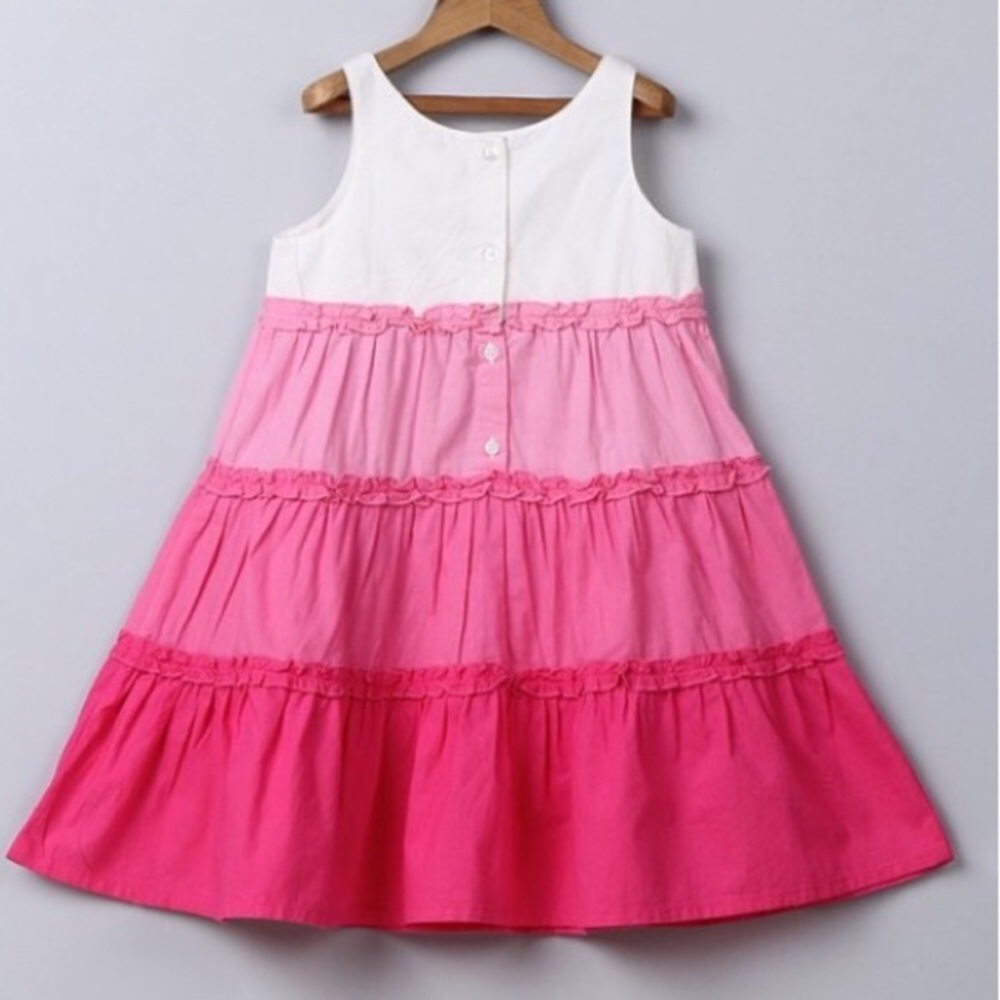 RELISTED  Pink Girls Tiered Sun Dress 12m-8y - Picture 5 of 8